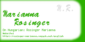 marianna rosinger business card